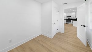 Bedroom or office with canal views