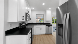 Efficient kitchen with modern finishes and smart layout
